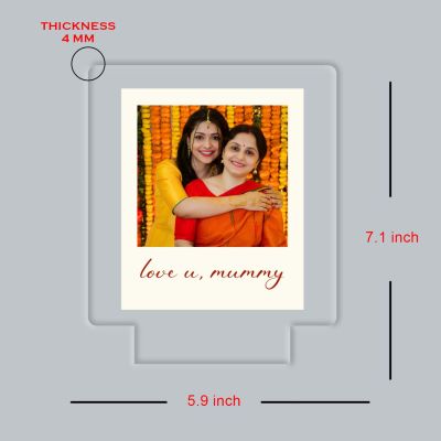 Personalized Led Photo Frame Lamp with Multicolored Light & Wooden Stand Birthday Gift for Mom from Daughter Mothers Day Gift Memorable Gift for Mom